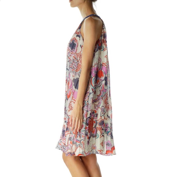 LIBERTY LONDON for Target XS Floral Pattern Vintage Boho Halter Neck Blue Dress - Picture 3 of 8
